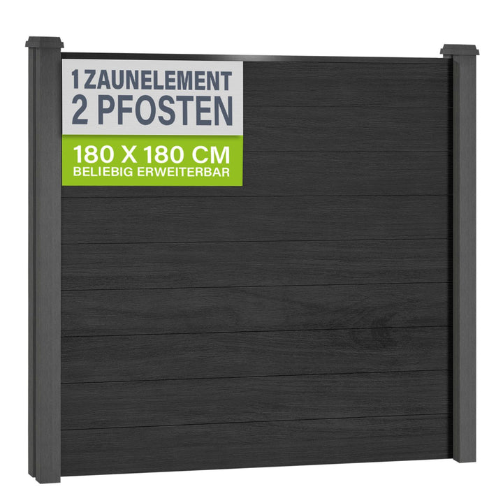 WPC hek gemaakt van elementen & post