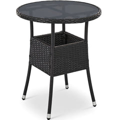 Ronde tuintafel van polyrattan Yoro