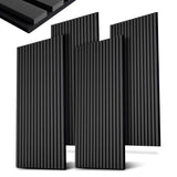 Akoestische wandpanelen houtlook set van 4