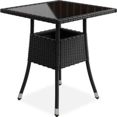 Vierkante tuintafel van polyrattan Yoro