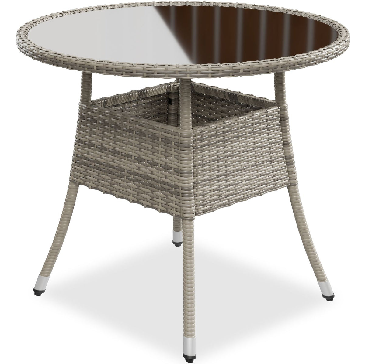 Ronde tuintafel van polyrattan Yoro