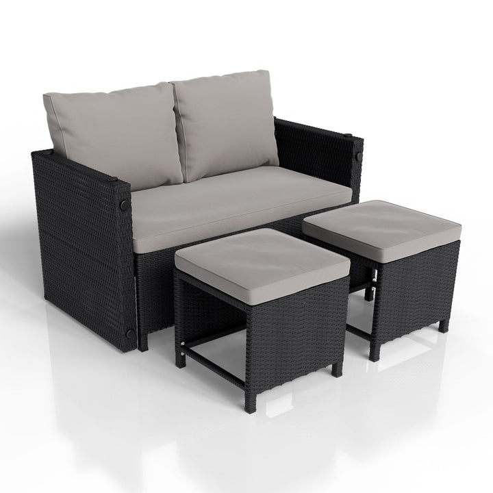 2in1 Polyrattan tuinmeubilair Jamaika