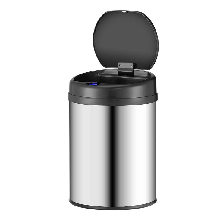 Ronde prullenbak met sensor