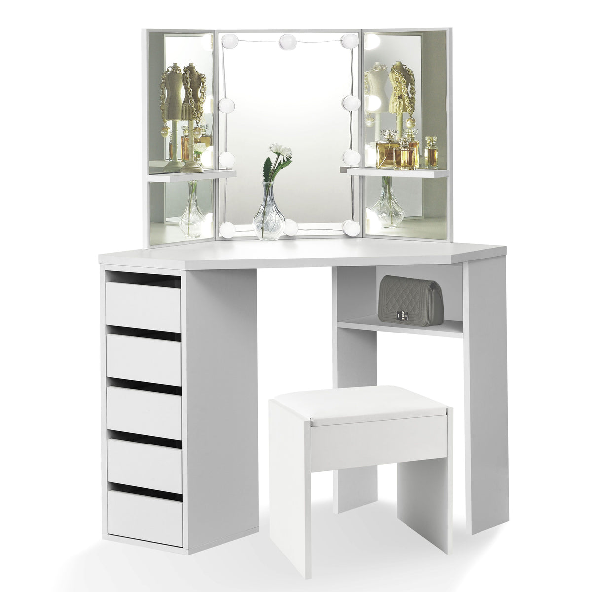 Make-uptafel Nova met kruk Melly