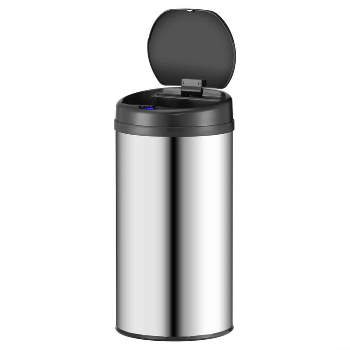 Ronde prullenbak met sensor