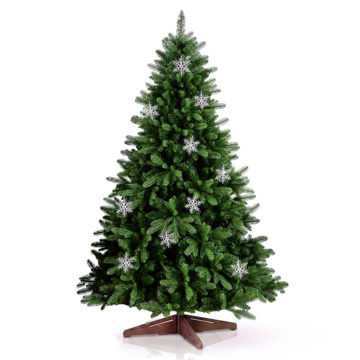 Kunstkerstboom Norvi – nordmannlook, met houten standaard