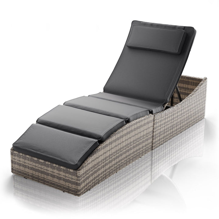 Opvouwbare ligstoel van polyrattan Lamia