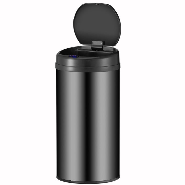 Ronde prullenbak met sensor