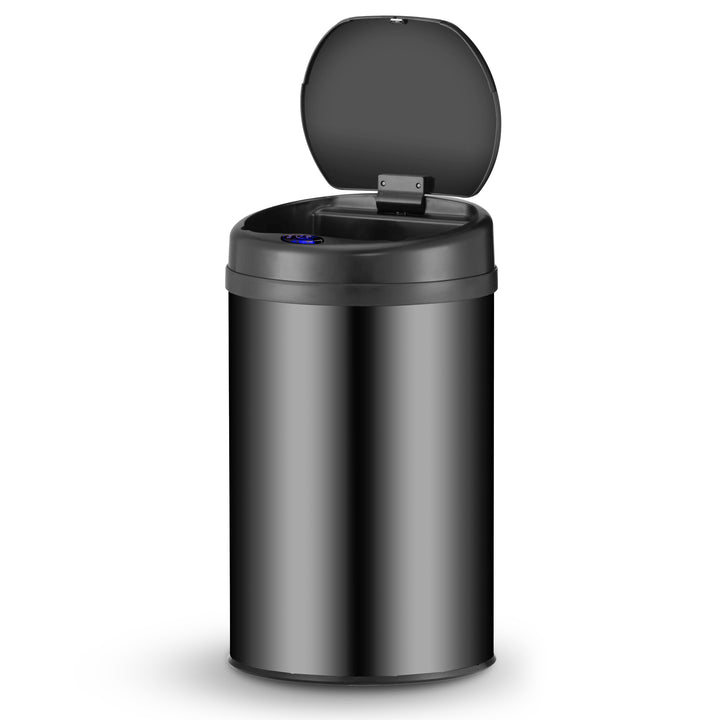 Ronde prullenbak met sensor