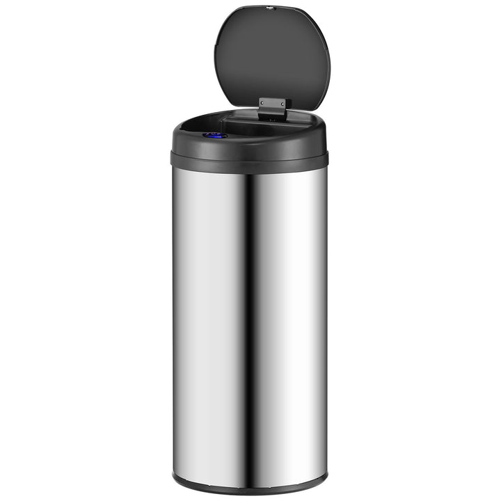 Ronde prullenbak met sensor