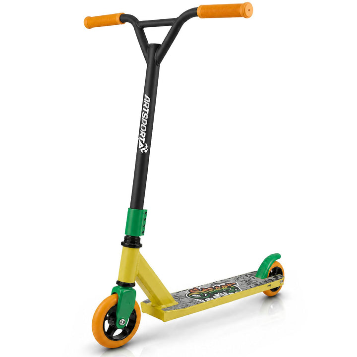 Stuntstep Red Smoke – 360° stuur, 100 mm wielen, vanaf 6 jaar