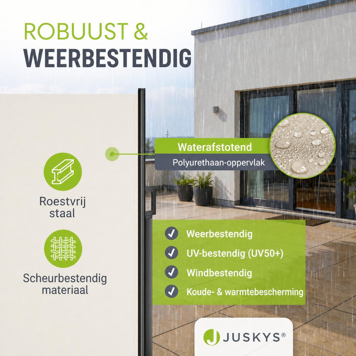 Uittrekbaar windscherm Dubai – 300x180 cm, beige of donkergrijs