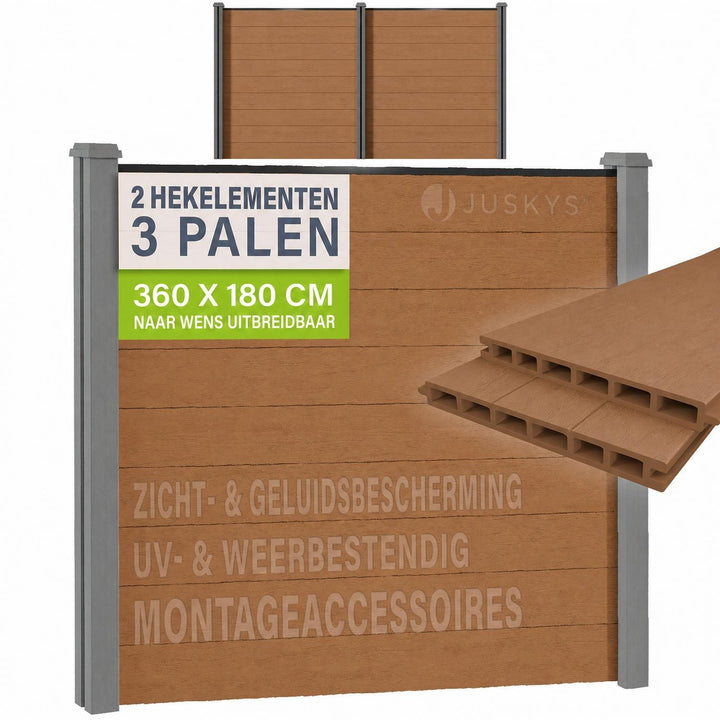 Composiet schutting teak