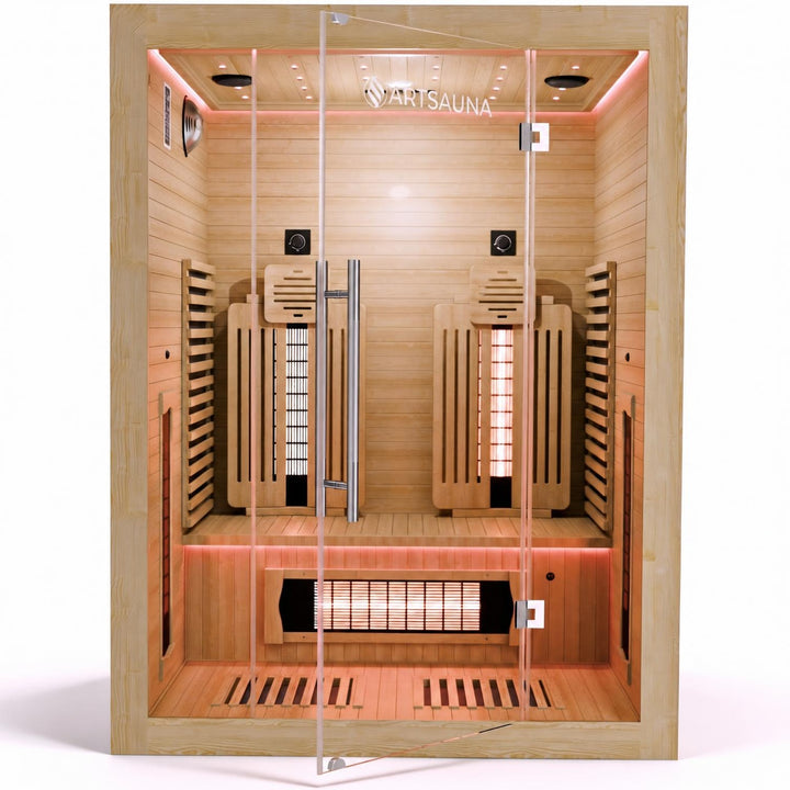 Infraroodcabine Aarhus 140 – 2 personen, 9 stralers, naturel