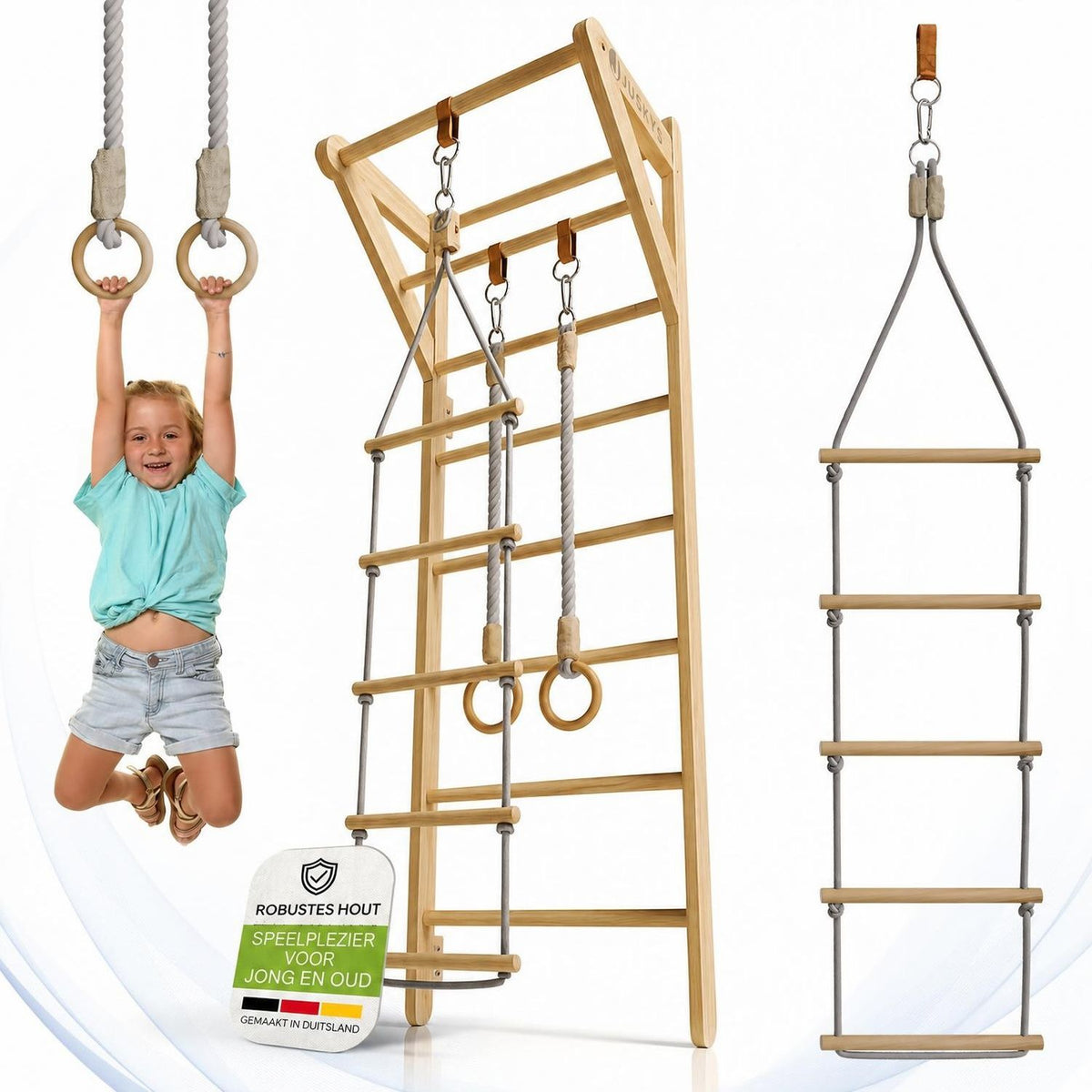 Houten klimwand voor kinderen