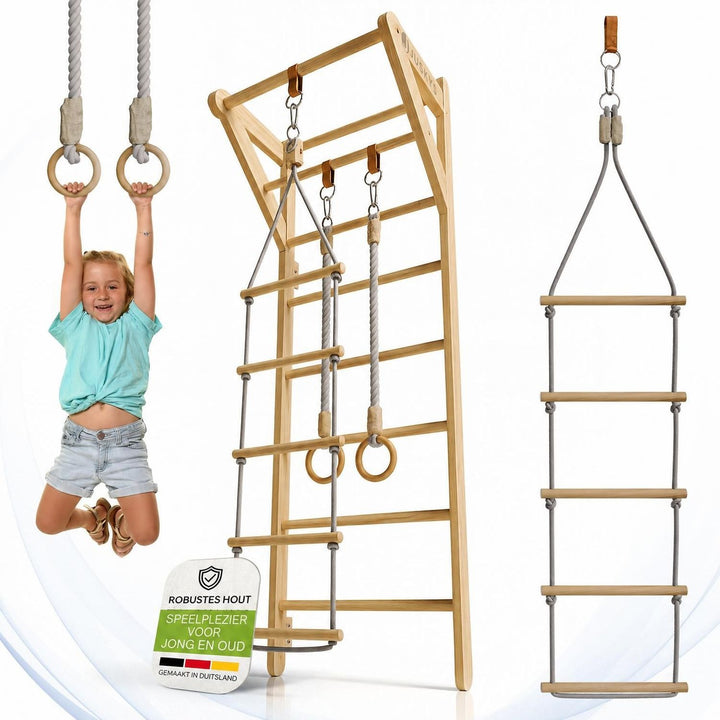 Houten klimwand voor kinderen