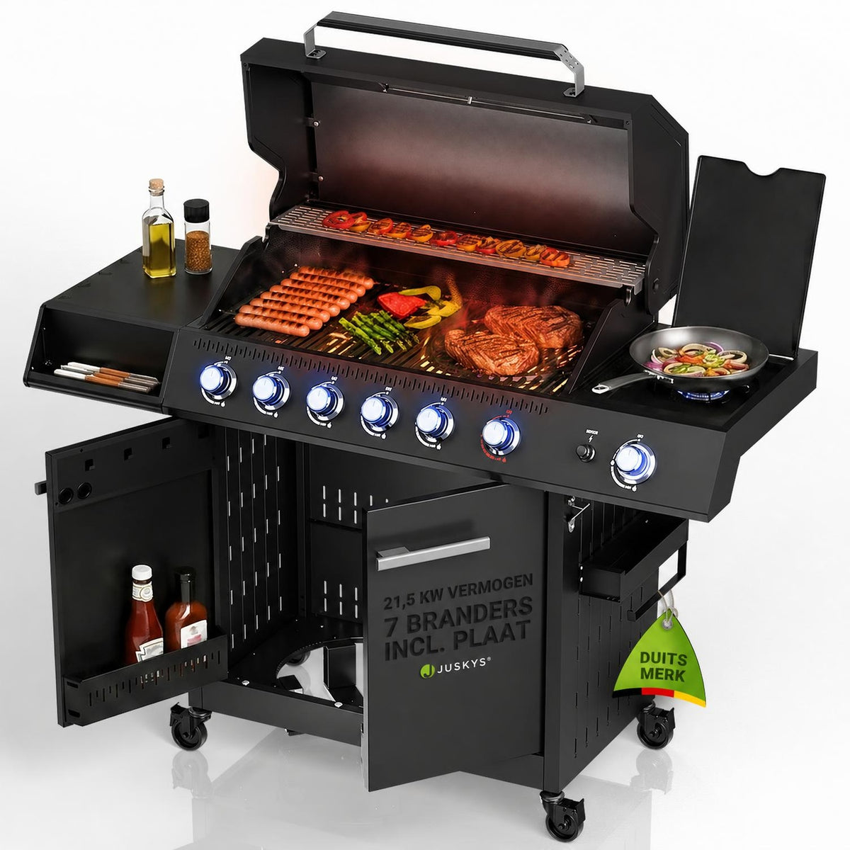 Gasbarbecue Tennessee – 6 branders met zijbrander, 82x42 cm