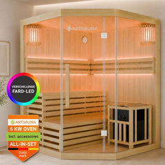 Binnensauna Espoo 150 Premium – 3 personen, Harvia-kachel