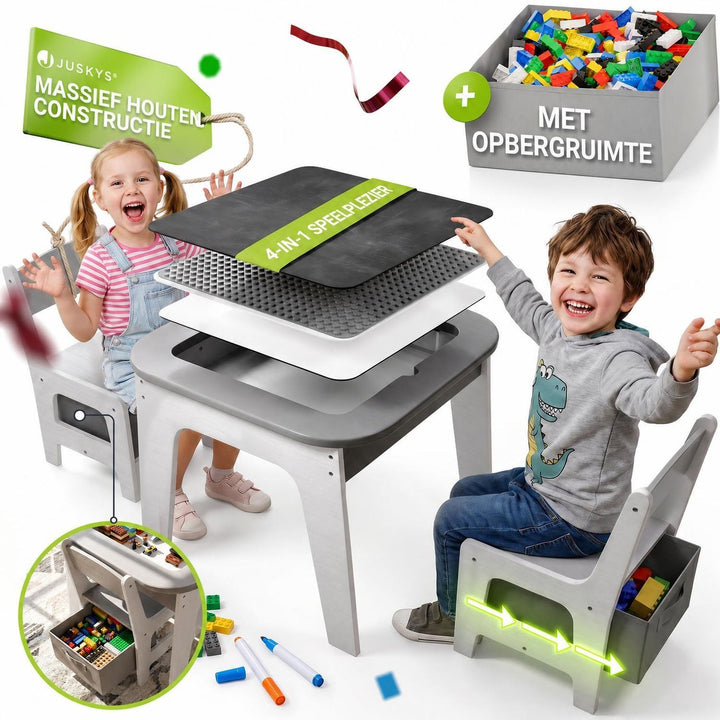Kindertafel Milou met 2 stoeltjes