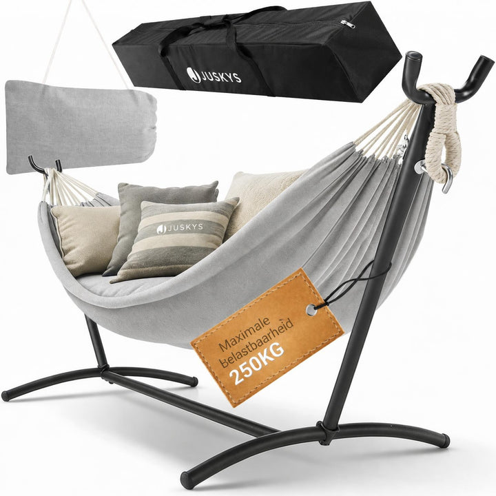 Hangmat Paya met standaard – voor binnen en buiten, draagtas
