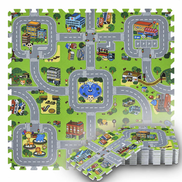 Puzzelmat Kim – 189x189 cm, 36 delen met letters en cijfers