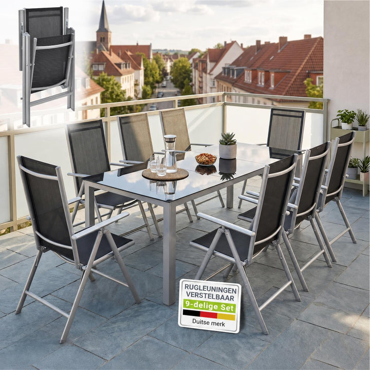 Tuinset Milano – aluminium, voor 4, 6 of 8 personen
