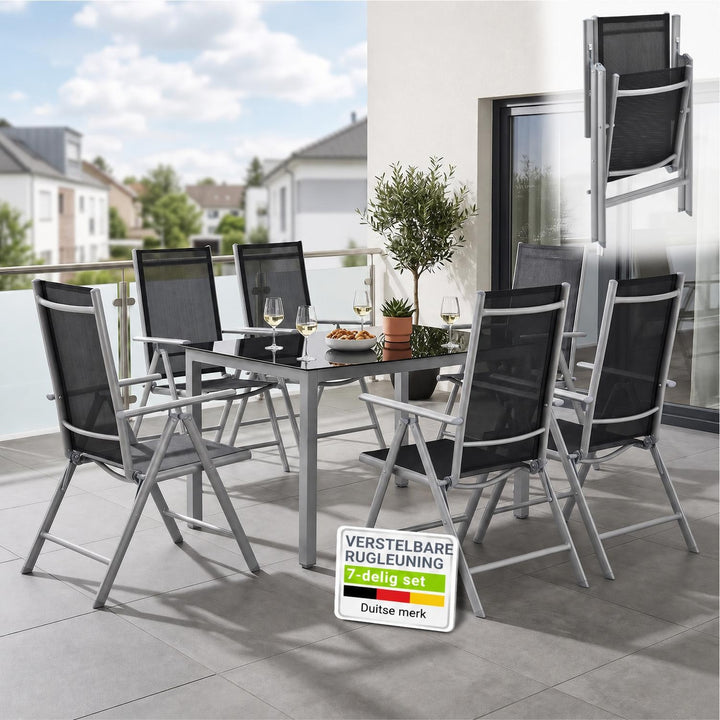 Tuinset Milano – aluminium, voor 4, 6 of 8 personen
