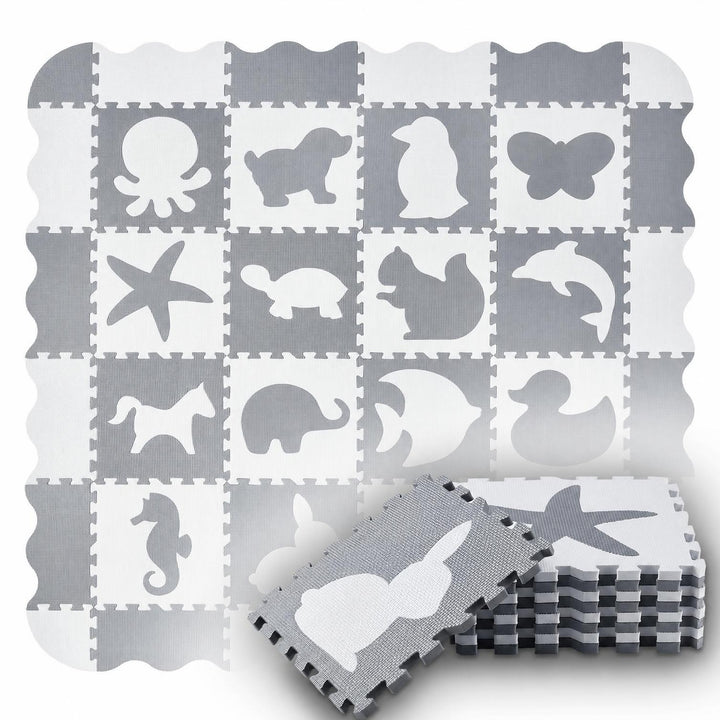Puzzelmat Kim – 189x189 cm, 36 delen met letters en cijfers