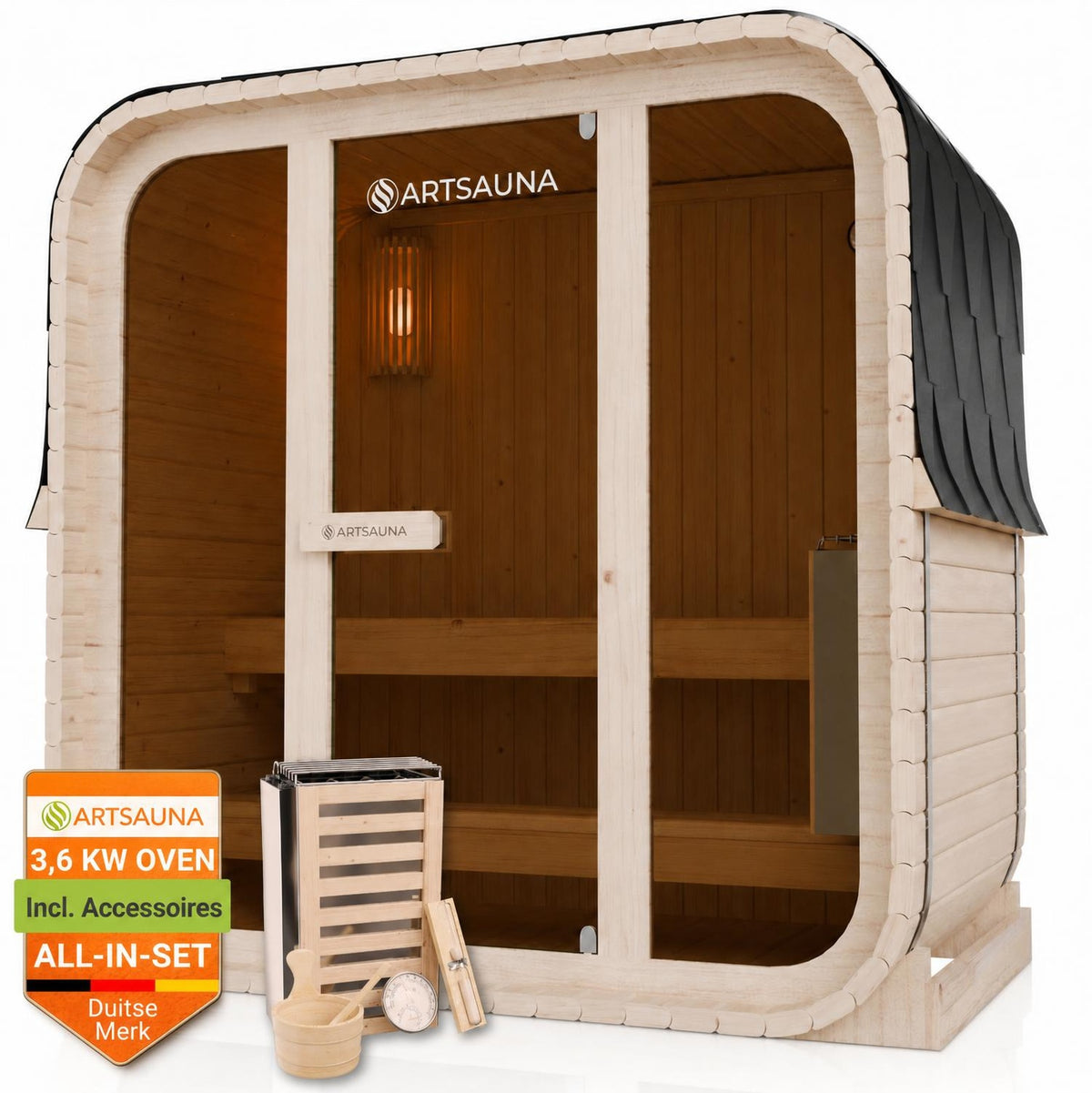 Cube barrelsauna Fjora M
