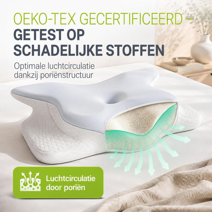Orthopedisch nekkussen van traagschuim
