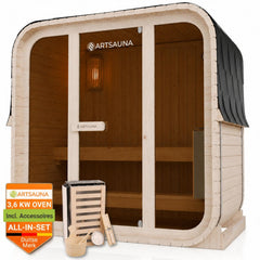 Buitensauna Fjora M – 3 personen, 3,6 kW kachel