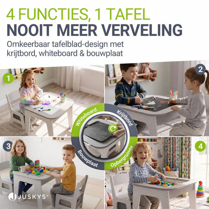 Kindertafel Milou met 2 stoeltjes