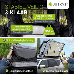 Daktent Lago voor 2-3 personen – aluminium frame en matras