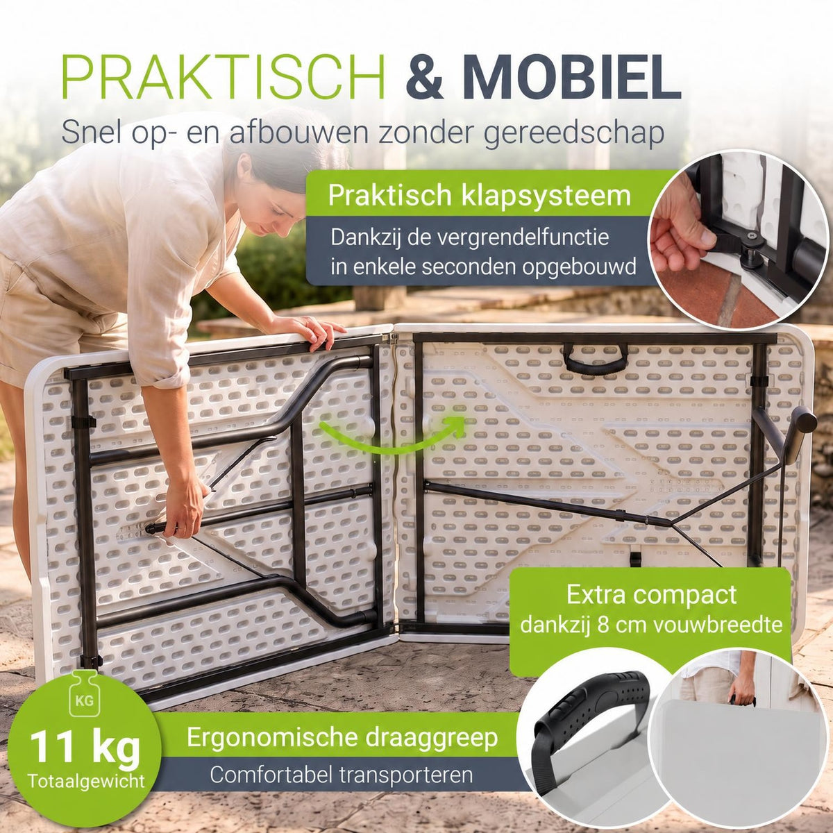 Klappbarer Gartentisch Easyfold