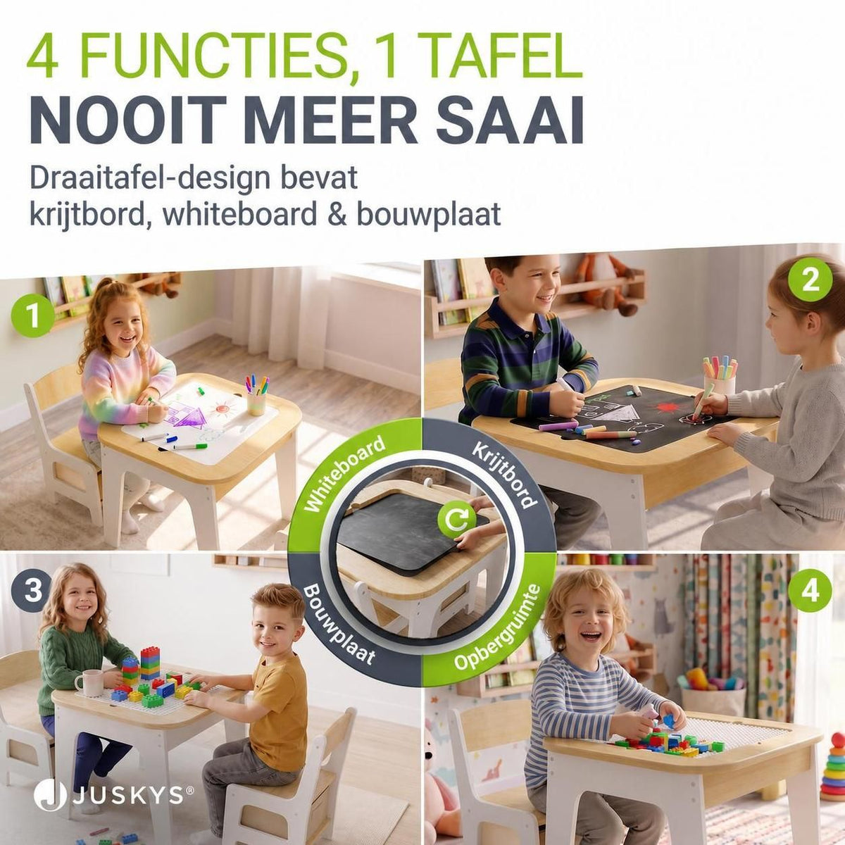 Kindertafel Milou met 2 stoeltjes