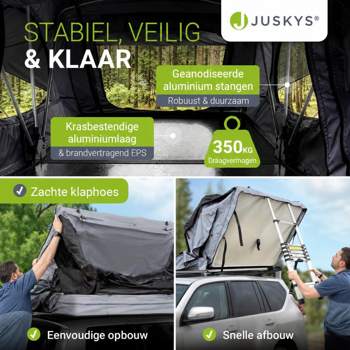 Daktent Lago voor 2-3 personen – aluminium frame en matras