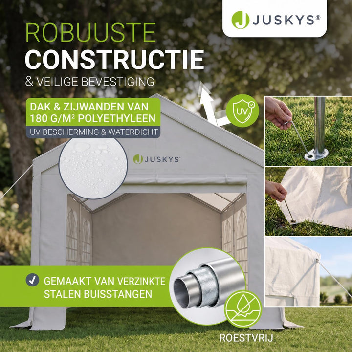 Partytent Gala 3x6 m – dak en zijwanden van PE-weefsel
