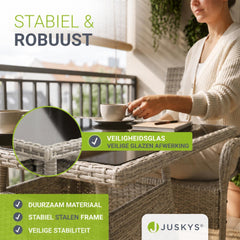 Vierkante rotan tuintafel Yoro