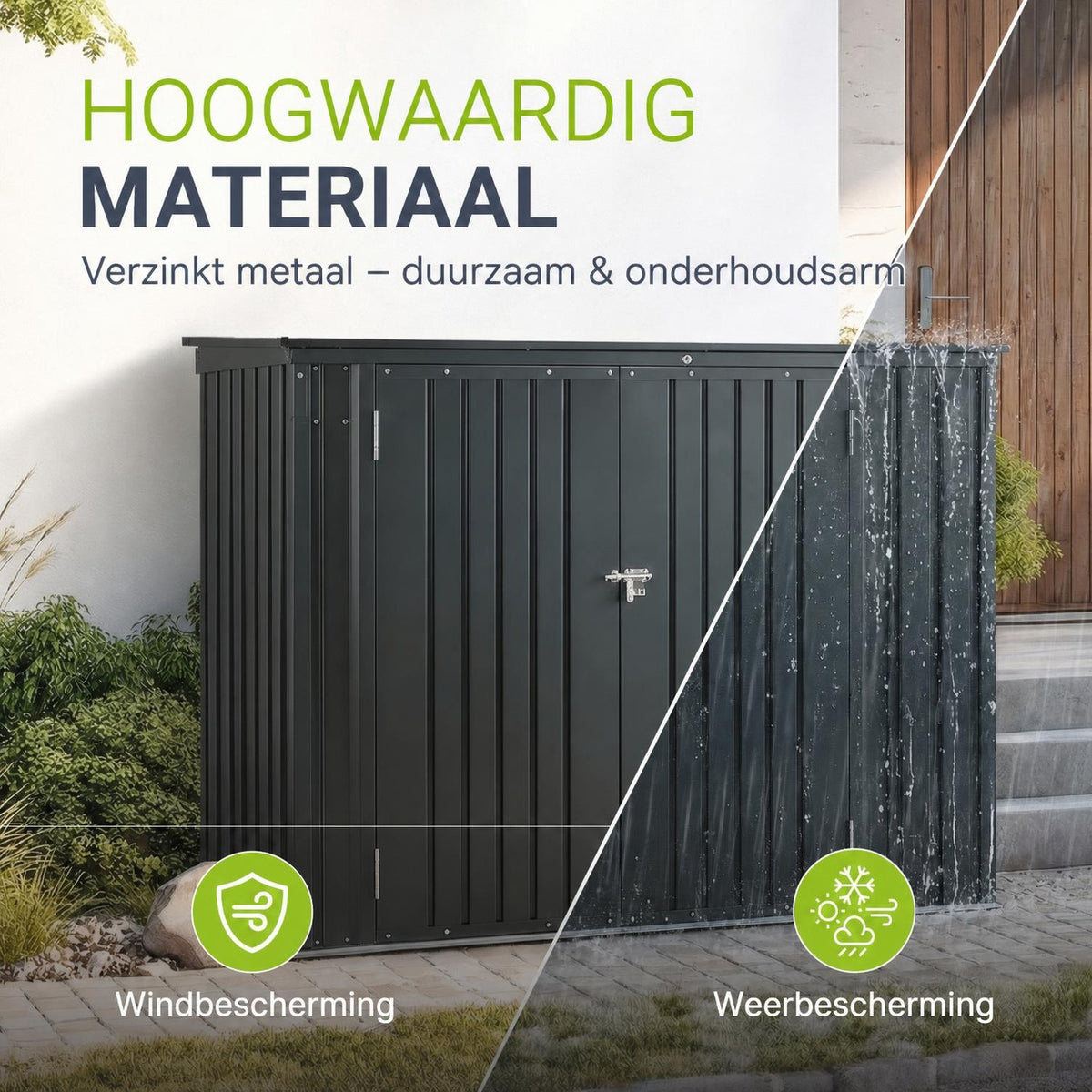 Metalen containerombouw Namur – voor 3 containers, 1,9 m²