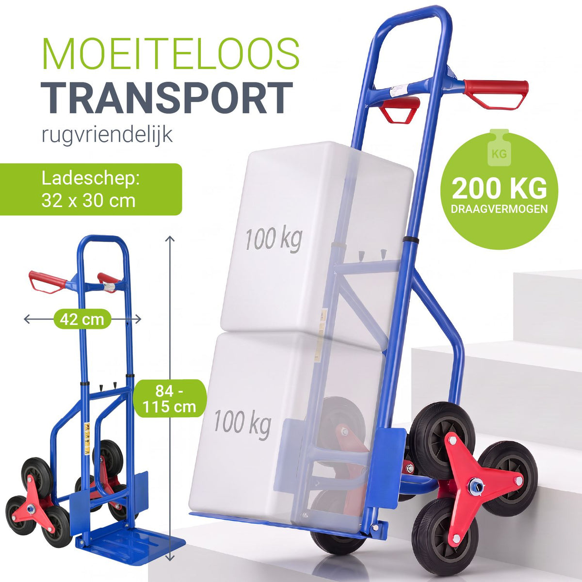 Trapsteekwagen tot 100 kg