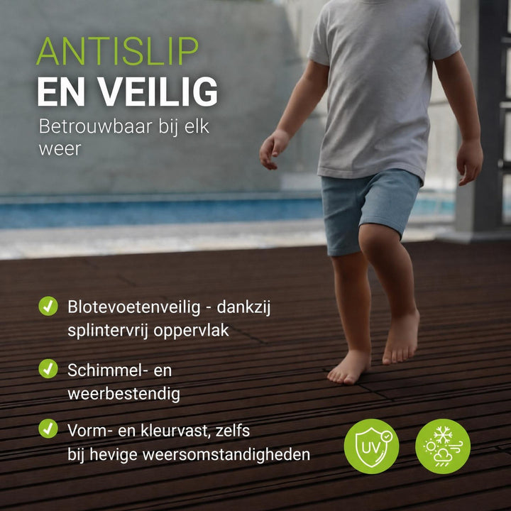 Composiet vlonderplanken bruin
