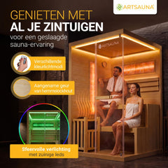 Finse sauna Vantaa – hemlockhout, met kachel en zoutstenen, naturel