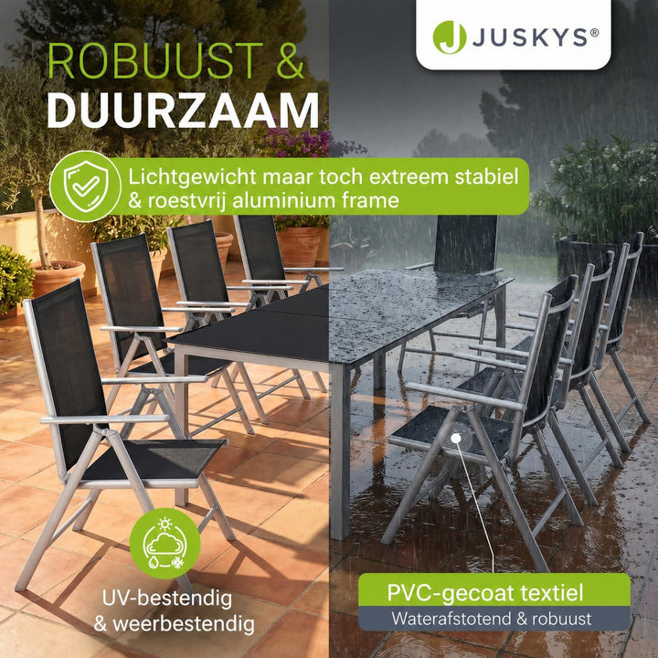 Tuinset Milano – aluminium, voor 4, 6 of 8 personen