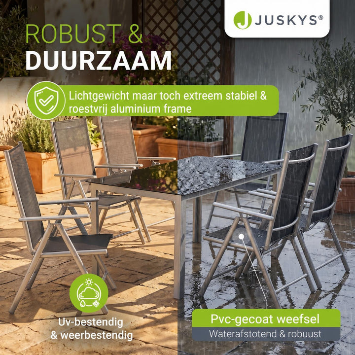 Tuinset Milano – aluminium, voor 4, 6 of 8 personen