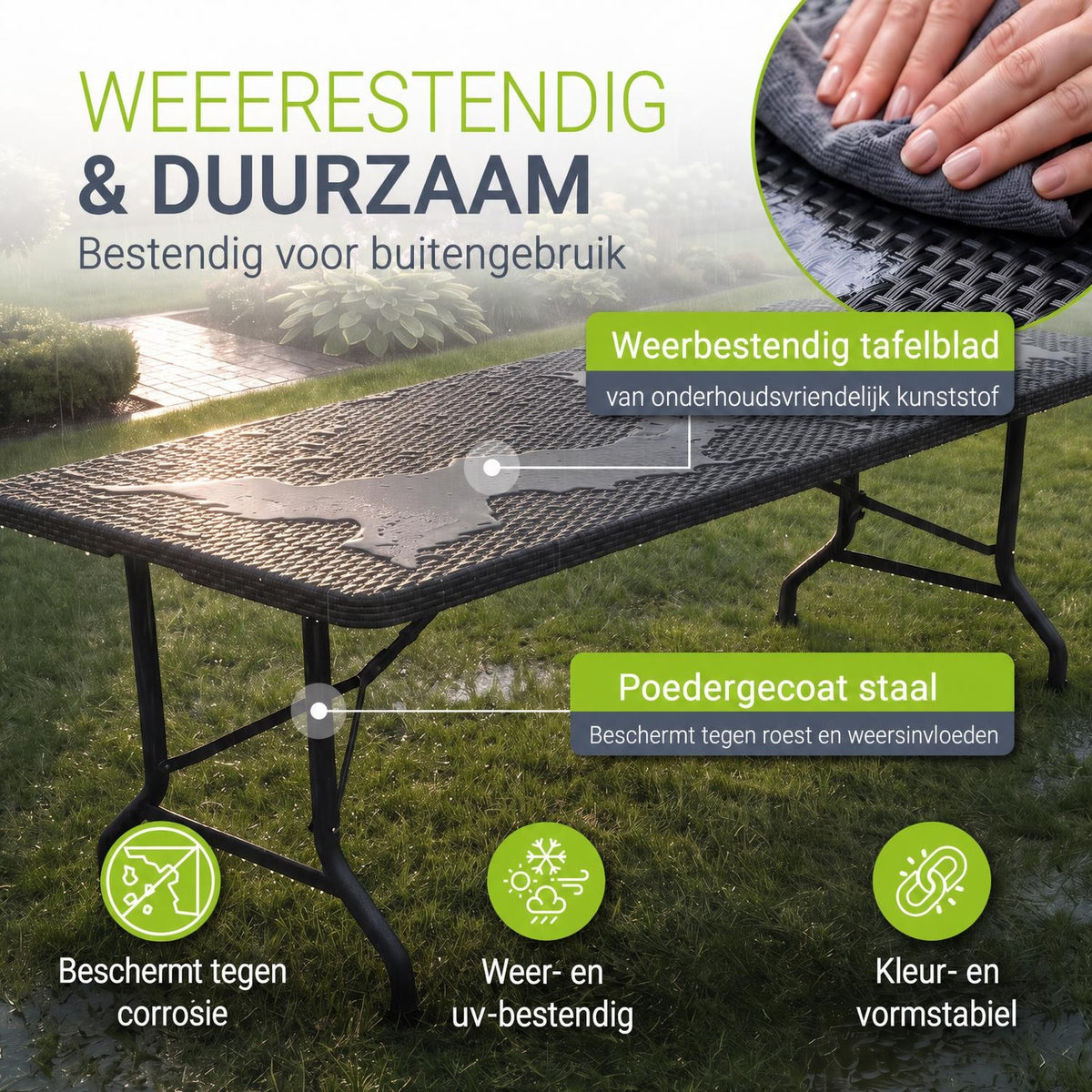 Klappbarer Gartentisch Easyfold