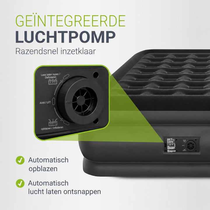 Zelfopblazend luchtbed Sapri – 1 persoon, met ingebouwde pomp