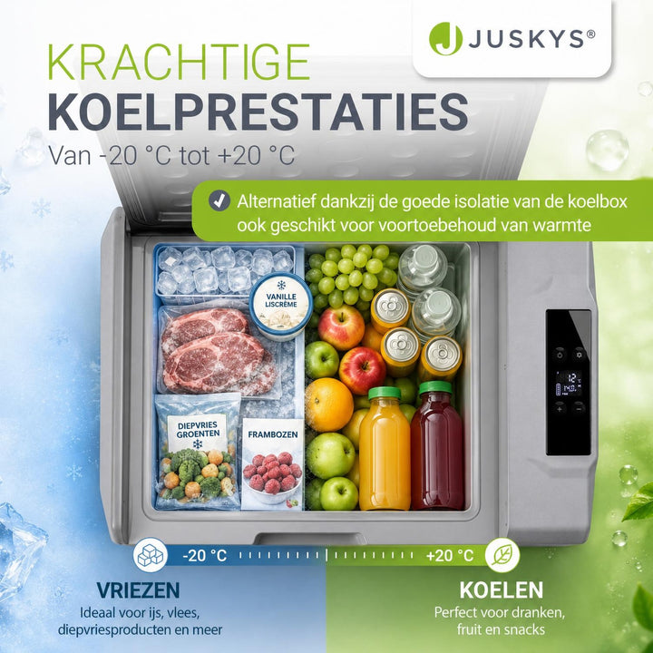 Compressor koelbox Yukon – 30 of 50 liter, koelt tot -20 °C