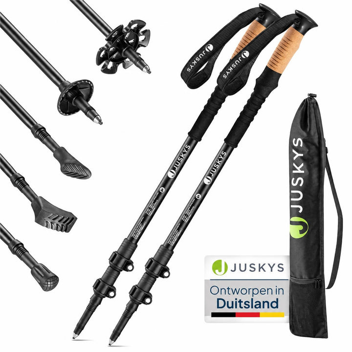 Nordic walking stokken – set van 2, aluminium, telescopisch