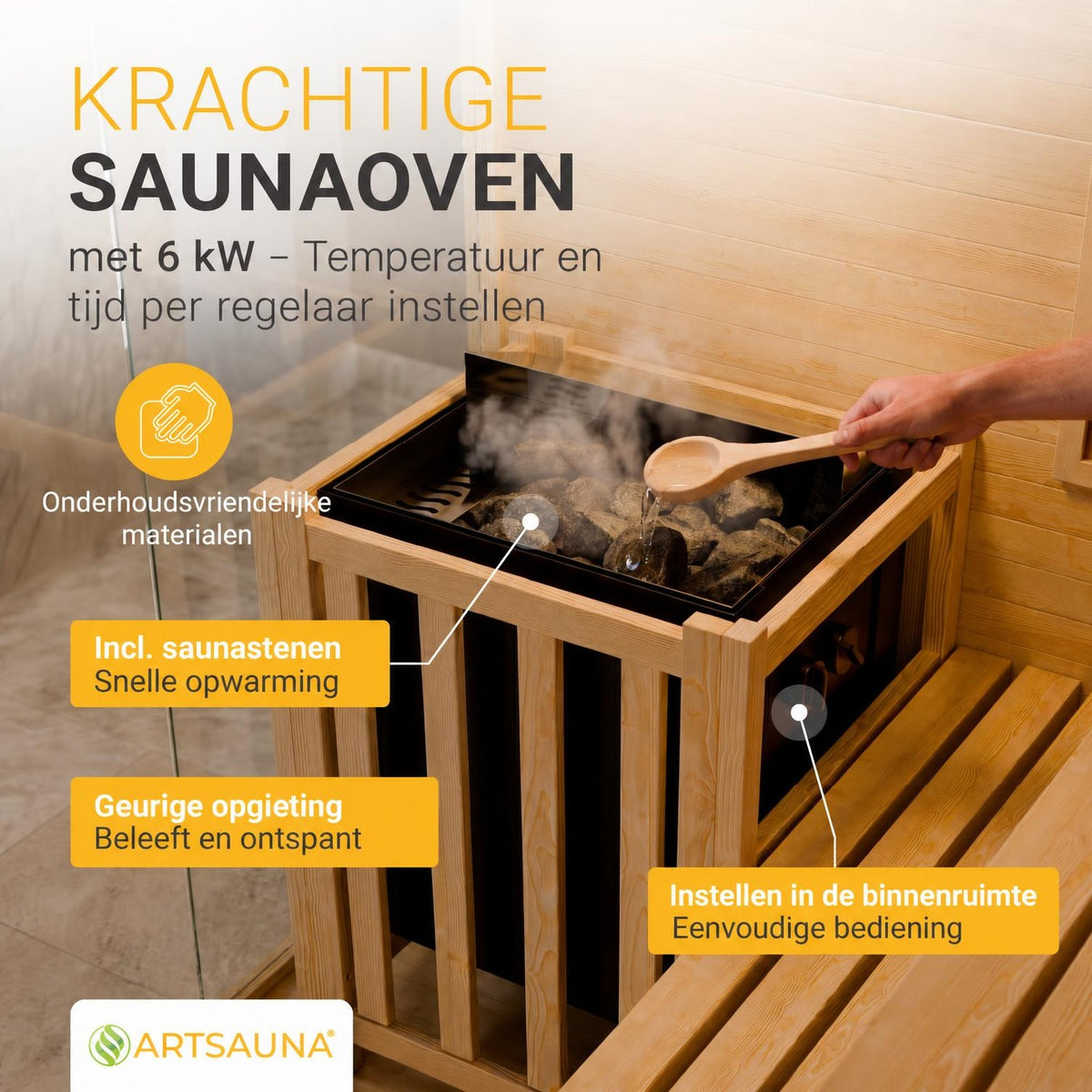 Traditionele sauna Vantaa zwart