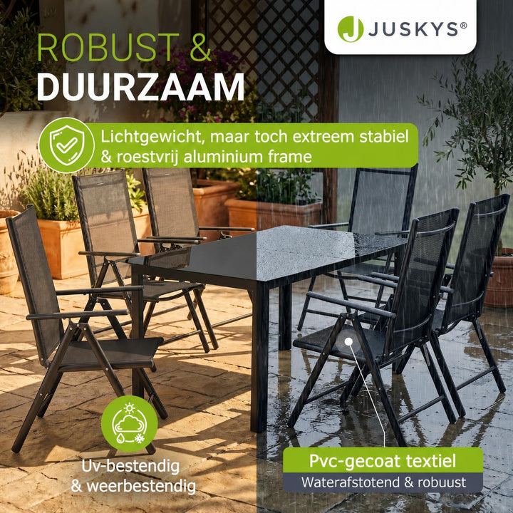 Tuinset Milano – aluminium, voor 4, 6 of 8 personen